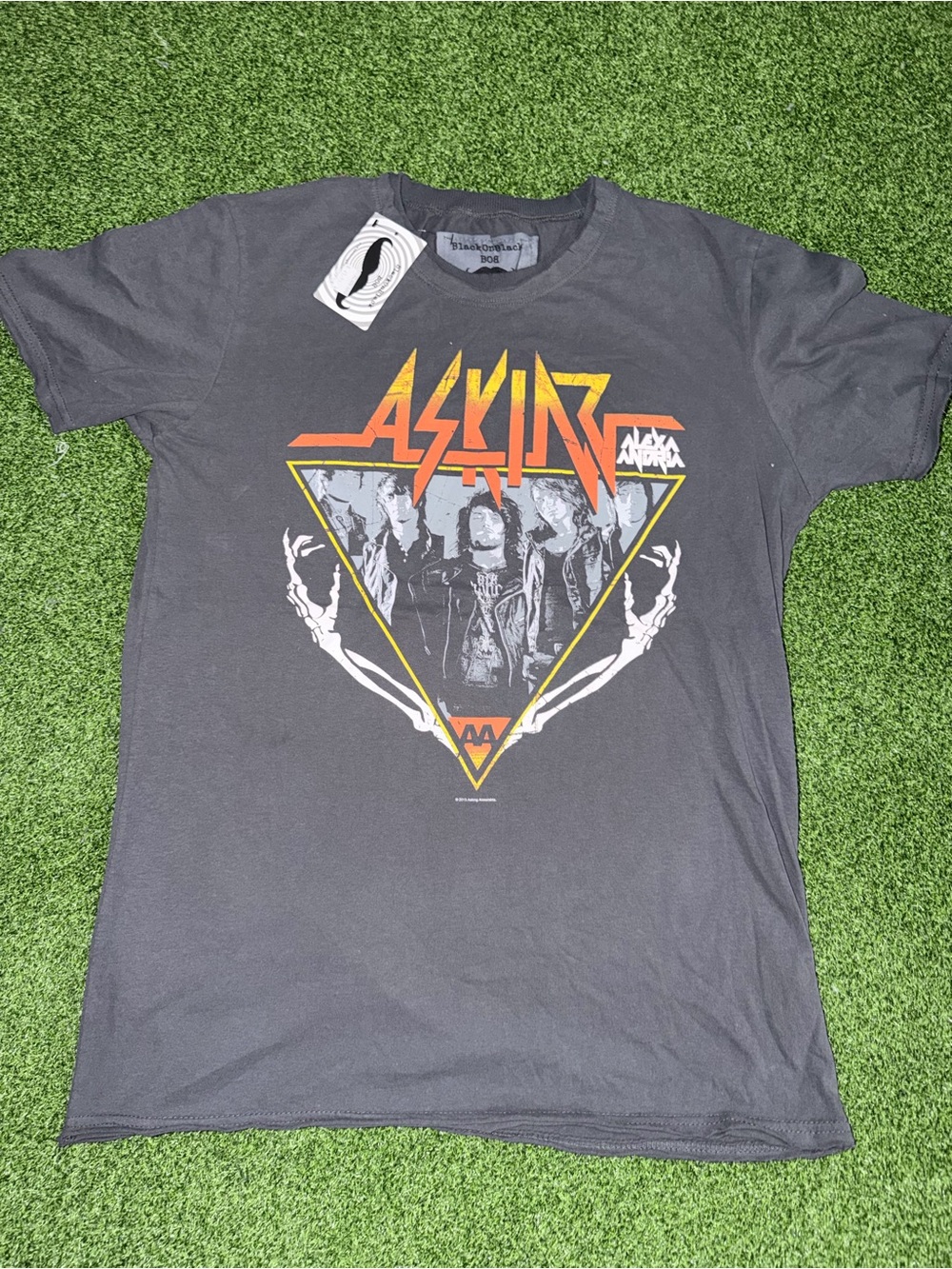NWT Asking Alexandria 2013 Graphic Band Tee XL Dark Gray Backstage Originals